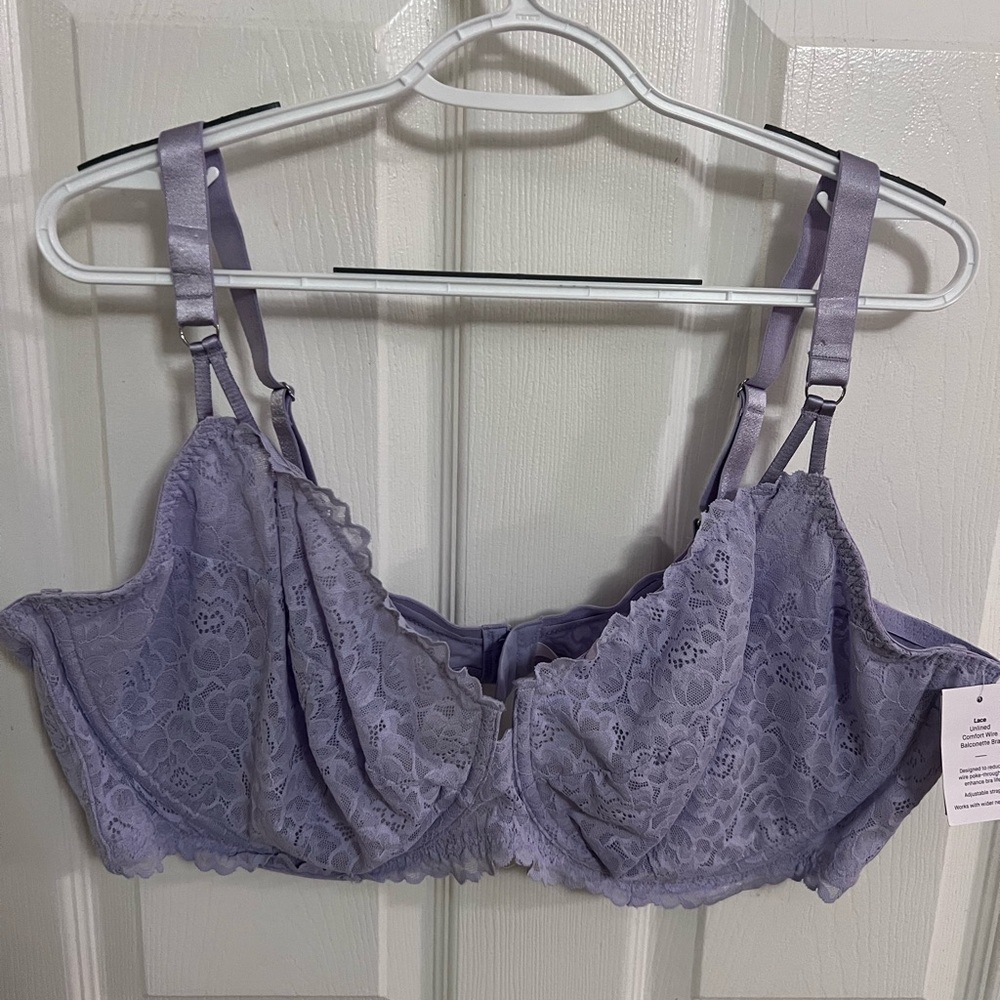 Women's Lace Unlined Balconette Bra - Auden™ Lavender 42D & 46DDD NWT - Picture 3 of 14